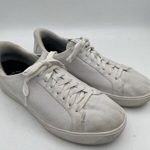 Kizik Womens Irvine Sneakers Size 10 Cloud White Canvas‎ Lace Up Casual Shoes